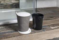 Aqualine Accessoires - Afvalbak Pedal 6 L, Terracotta/wit TRN-079-05 -Keukengerei Winkel a97dac7320312001e19ba32c