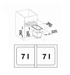 Blanco Singolo S - Afvalsorteersysteem, Inhoud 14 L 512881 -Keukengerei Winkel ad3b90431112179591840df6