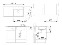 Blanco Zenar XL 6 - Silgranit Spoelbak, 988x498 Mm, Met Afvoerbediening, InFino, Grijs 527375 -Keukengerei Winkel b1e3ee0e68953e309558ec63