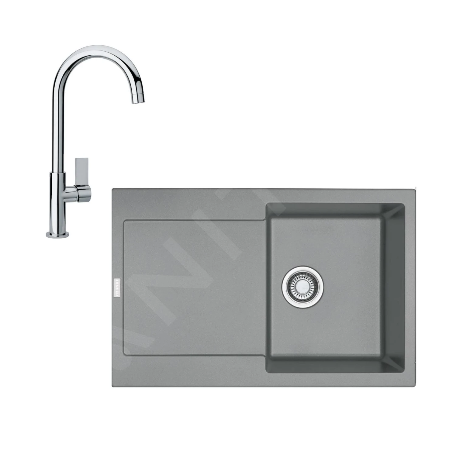 Franke Sets - Keukenset G167, Fragraniet Spoelbak MRG 611 En Keukenkraan FP 0408.031, Grijze Steen/chroom 114.0587.944 3 Franke Sets - Keukenset G167, Fragraniet Spoelbak MRG 611 En Keukenkraan FP 0408.031, Grijze Steen/chroom 114.0587.944