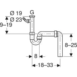Geberit Toebehoren - Buissifon Voor Spoelbak, Met Aansluitslang, Afvoer Verticaal, D 40 Mm 152.556.11.1 -Keukengerei Winkel b2288670e682d1a29dd79f37
