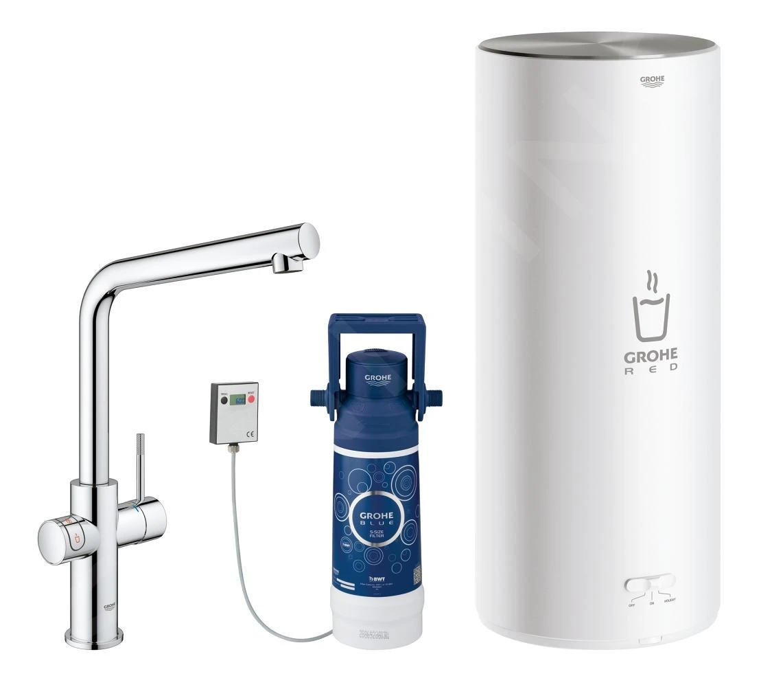Grohe Red - Duo Kokendwaterkraan Met Filterset, Boiler L, Chroom 30325001 3 Grohe Red - Duo Kokendwaterkraan Met Filterset, Boiler L, Chroom 30325001