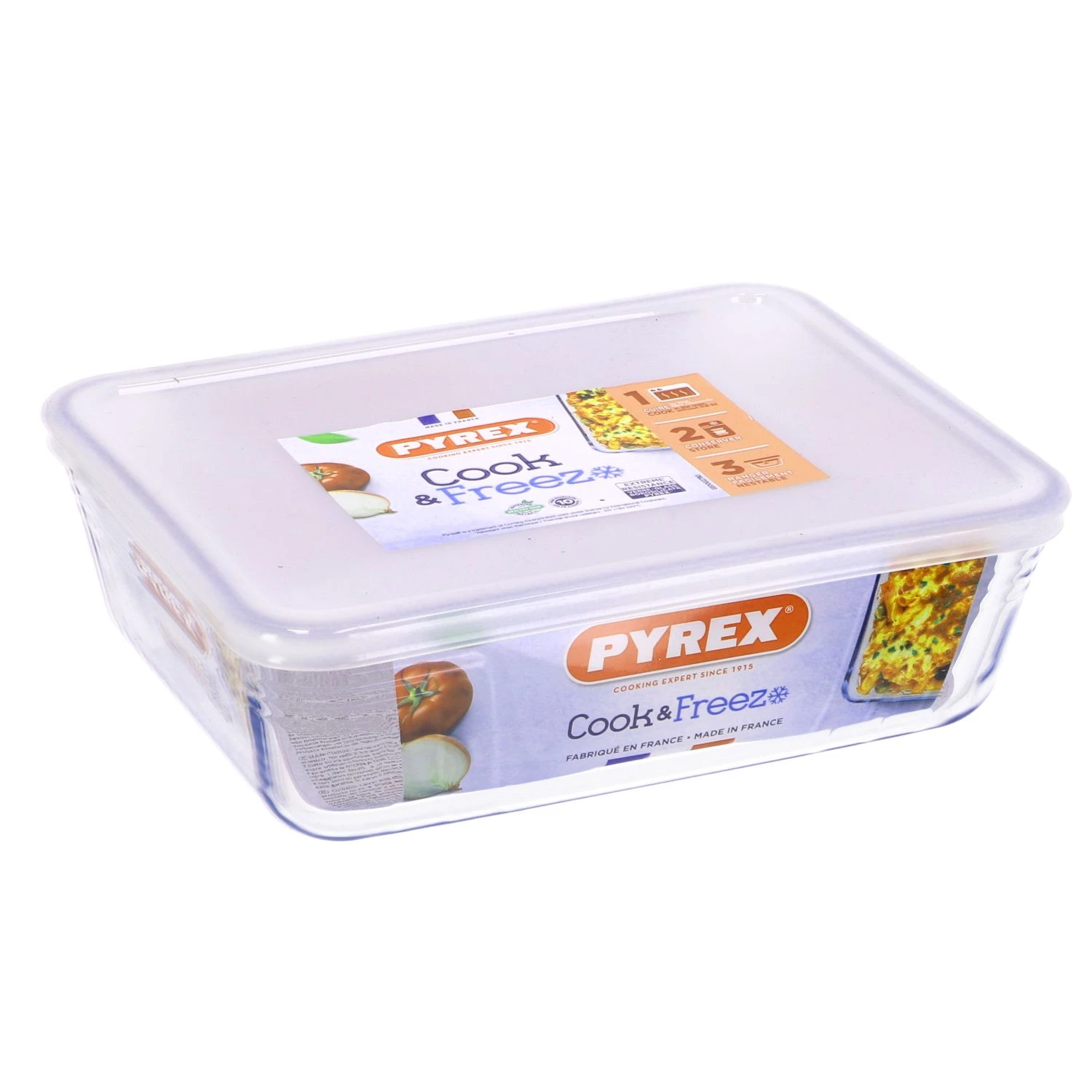 Pyrex Cook & Freeze Ovenschaal 25 X 20 Cm Met Vershouddeksel 3 Pyrex Cook & Freeze Ovenschaal 25 X 20 Cm Met Vershouddeksel