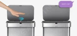 Simplehuman Afvalemmers - Afvalemmer Met Spraak- En Bewegingssensor En Twee Compartimenten, 58 L, Gebrosteld Rvs ST2036 -Keukengerei Winkel bf0aef8b309449d2918a48e3