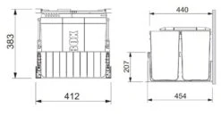 Franke Sorters - 300-45 Duo Inbouw Afvalemmer 121.0150.144 -Keukengerei Winkel ee1c94cace7ce85df9f8bde3