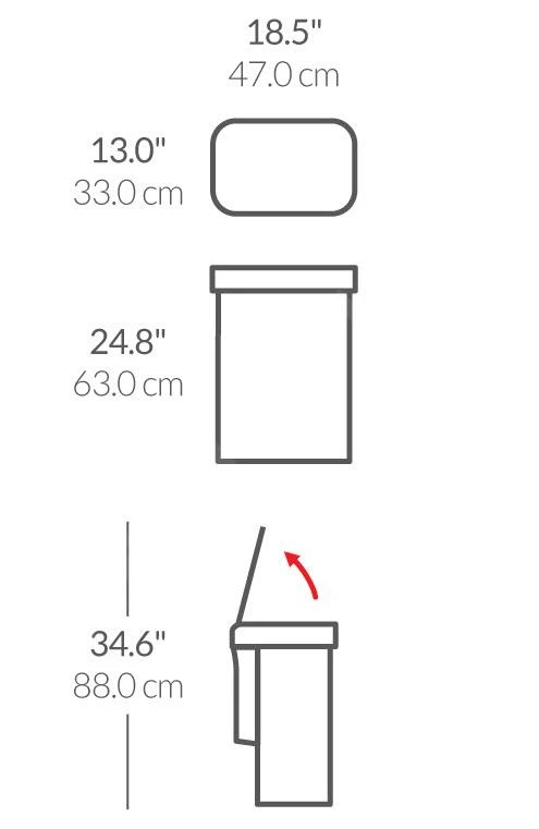 Simplehuman Afvalemmers - Afvalemmer Met Spraak- En Bewegingssensor, 58 L, Gebrosteld Rvs ST2031 4 Simplehuman Afvalemmers - Afvalemmer Met Spraak- En Bewegingssensor, 58 L, Gebrosteld Rvs ST2031 - Afbeelding 2