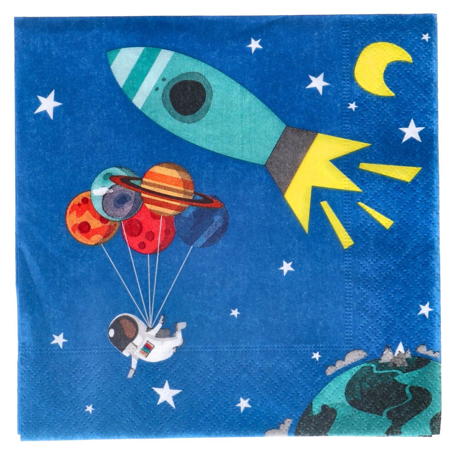 Servetten Space 33x33 Cm 4 Servetten Space 33x33 Cm - Afbeelding 2